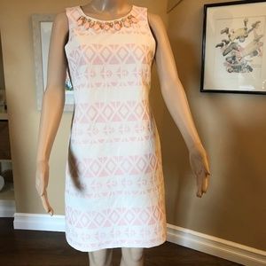 Vince Camuto Pink Dress with Beaded Collar